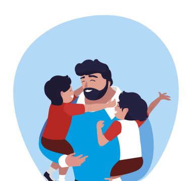 babası ile oğulları karakterlerin