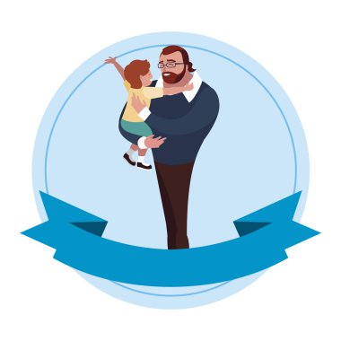 çerçeve içinde oğul karakterleri ile baba