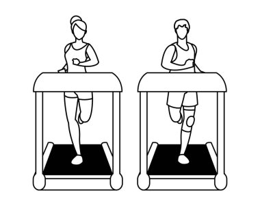 elektrikli koşu bandı bant çalışan atletizm çift