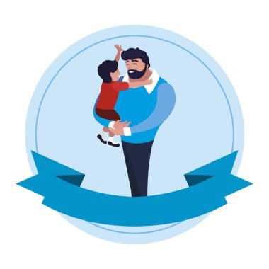 çerçeve içinde oğul karakterleri ile baba