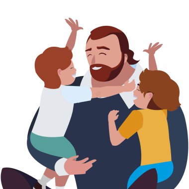 babası ile oğulları karakterlerin