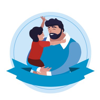 çerçeve içinde oğul karakterleri ile baba