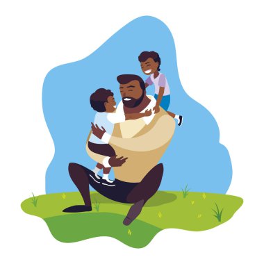 alanında oğulları karakterleri ile afro baba