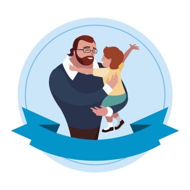 çerçeve içinde oğul karakterleri ile baba