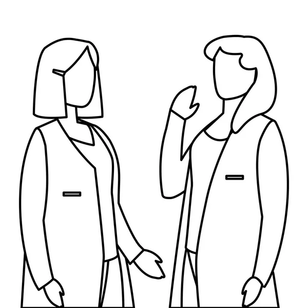 制服の文字を持つ女性医療従事者 — ストックベクタ