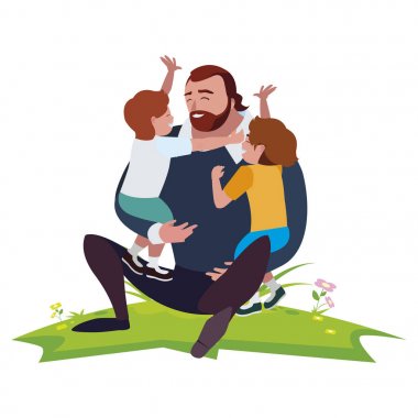 alanında oğulları karakterleri ile baba