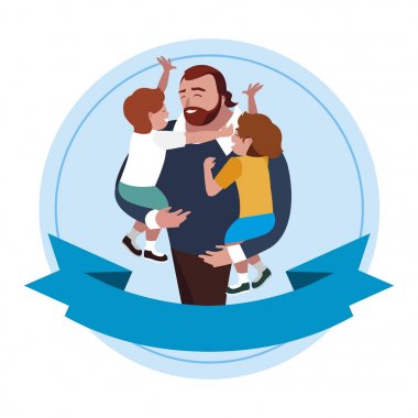 çerçeve içinde oğulları karakterleri ile baba