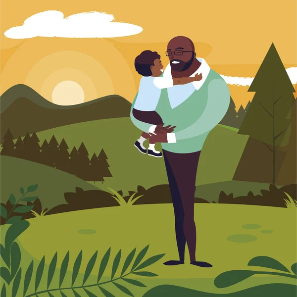 alanında oğlu ile afro baba