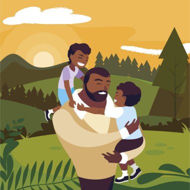 alanında oğulları karakterleri ile afro baba