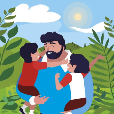 alanında oğulları karakterleri ile baba