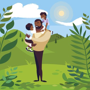 alanında oğulları karakterleri ile afro baba