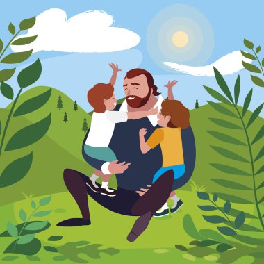 alanında oğulları karakterleri ile baba