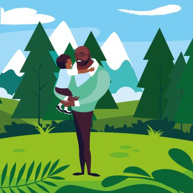 alanında oğlu ile afro baba