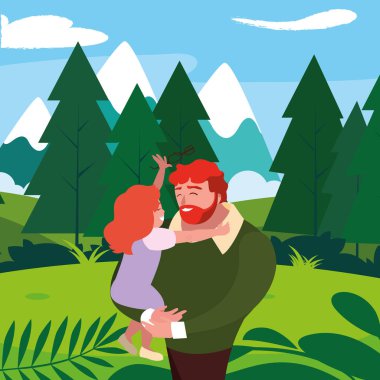 alanında kızı karakterleri ile baba