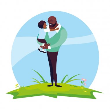 alanında oğlu ile afro baba