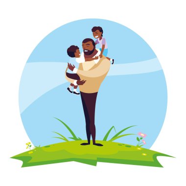alanında oğulları ile afro baba