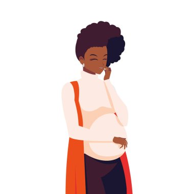 güzel afro hamilelik kadın karakter