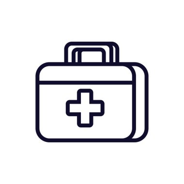İlk yardım kiti izole edilmiş simge