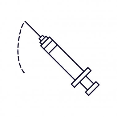 tıbbi enjeksiyon izole simgesi