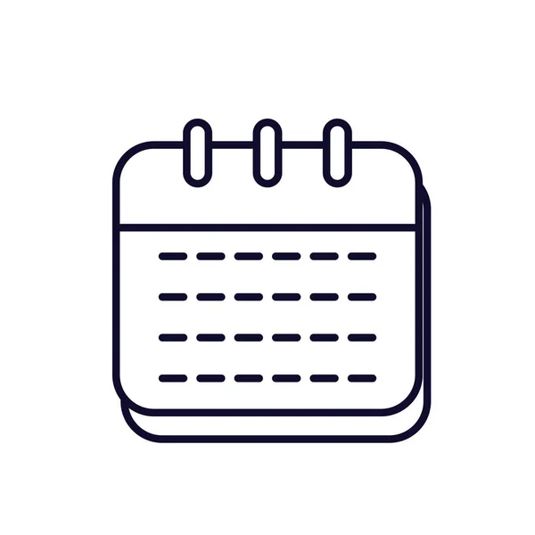 Calendario promemoria data icona isolata — Vettoriale Stock