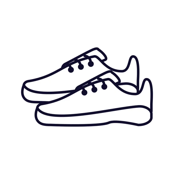 Schuhe Läufer Tennis isolierte Ikone — Stockvektor