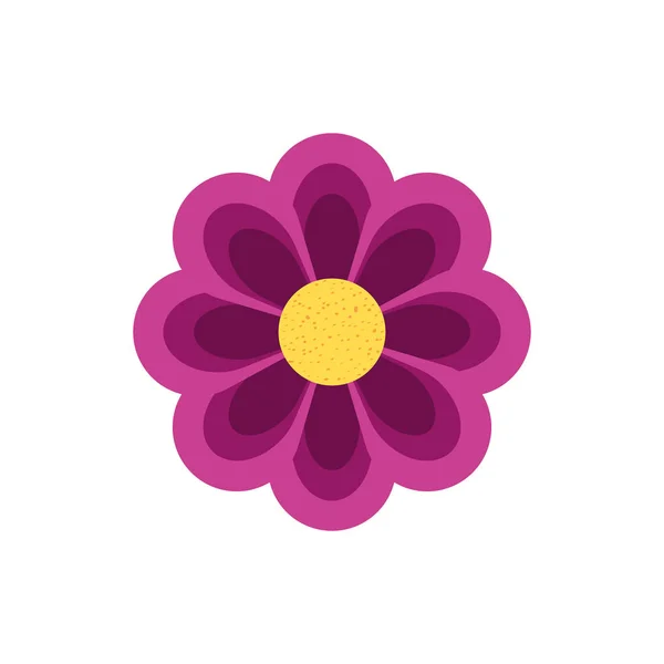 Belle fleur nature isolé icône — Image vectorielle