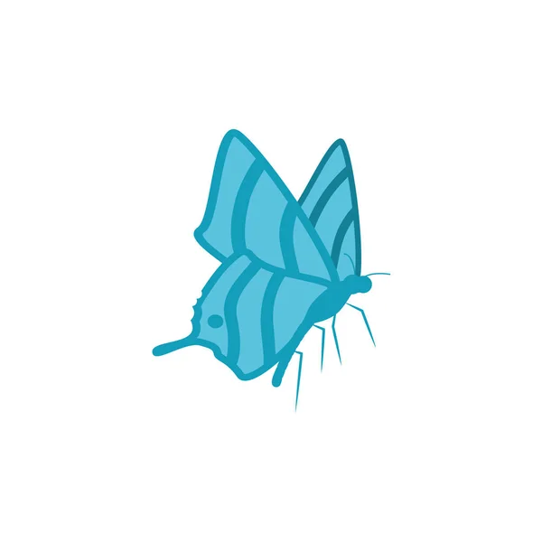 Hermosa mariposa aislado icono — Vector de stock