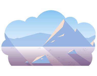 güzel snowscape sahne simgesi