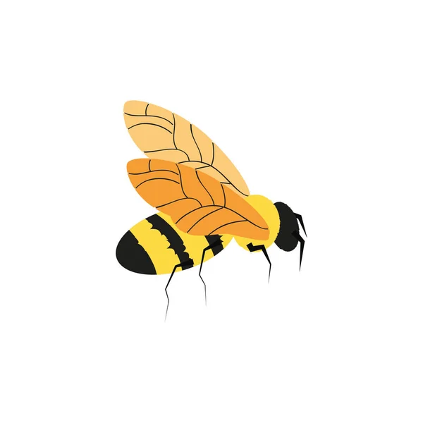 Abeja insecto aislado icono — Archivo Imágenes Vectoriales