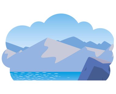 göl ve dağlar sahne