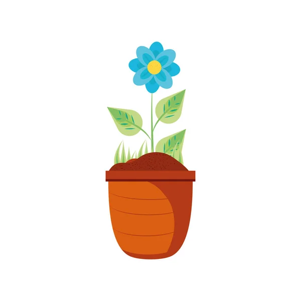 Saksı bitkisinde güzel çiçek doğa — Stok Vektör
