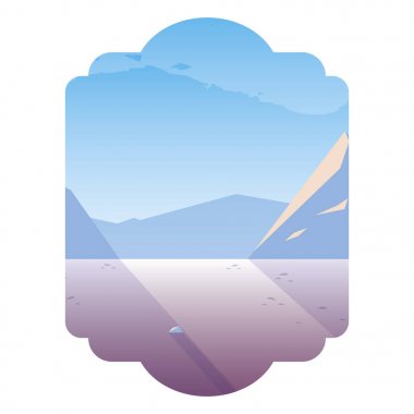 güzel snowscape sahne simgesi