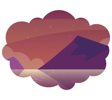 gökyüzü ve dağlar günbatımı güzel sahne