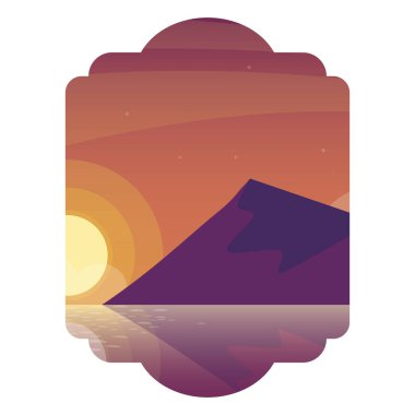 gökyüzü ve dağlar günbatımı güzel sahne