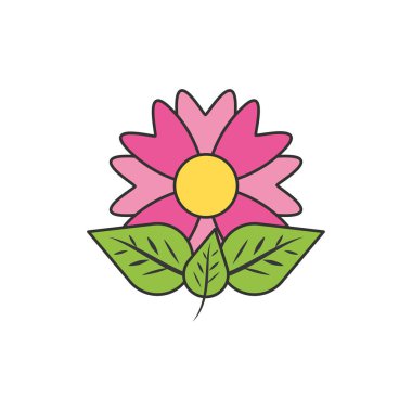 yapraklar ile güzel çiçek doğal