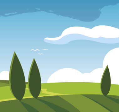 alan kampı manzara sahnesi