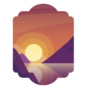 gökyüzü ve dağlar günbatımı güzel sahne