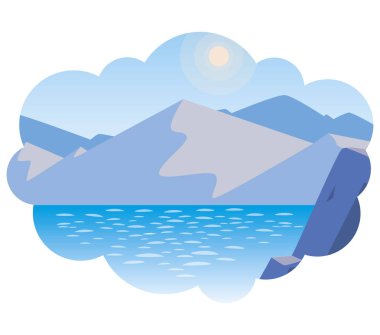 göl ve dağlar sahne