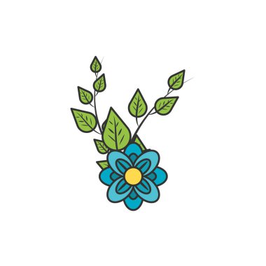 yapraklar ile güzel çiçek doğal