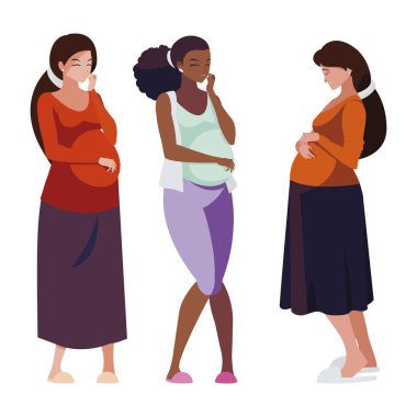 gebelik kadın karakterlerin ırklar arası grup