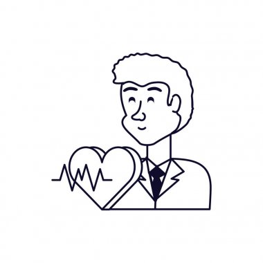 kalp ve hızı ile doktor profesyonel