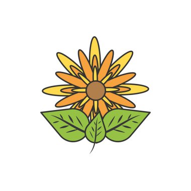 yapraklar ile güzel çiçek doğal