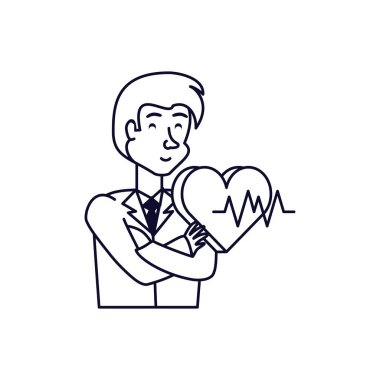 kalp ve hızı ile doktor profesyonel