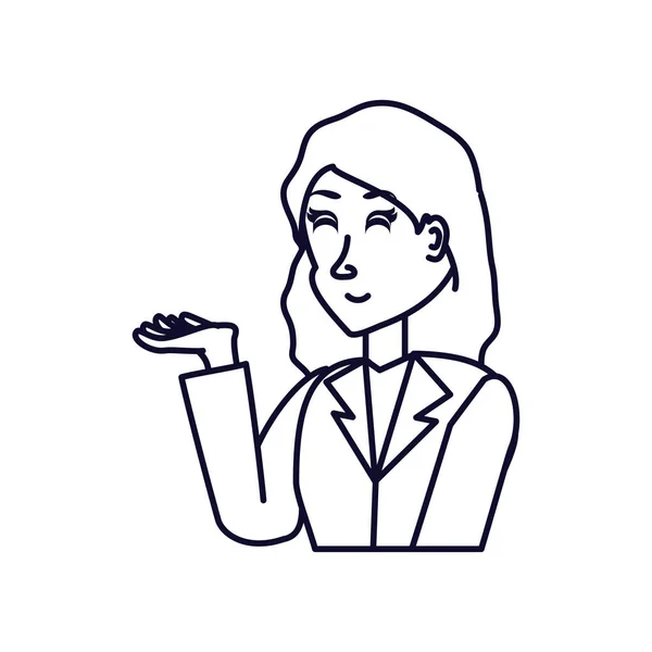 Mujer de negocios carácter avatar elegante — Vector de stock