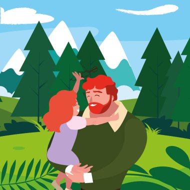 alanında kızı karakterleri ile baba