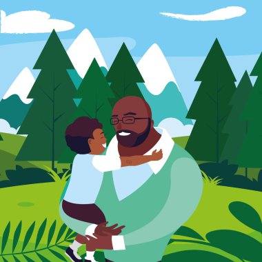 alanında oğlu ile afro baba