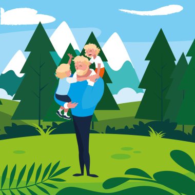 alanında oğulları karakterleri ile baba