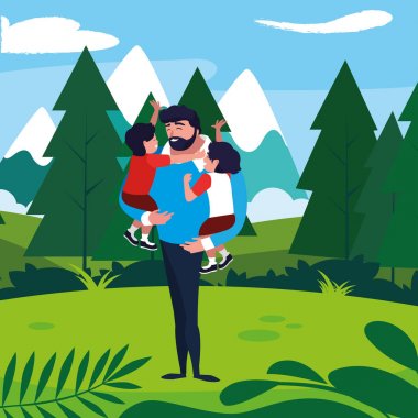 alanında oğulları karakterleri ile baba