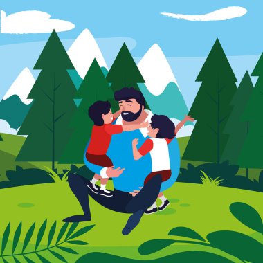 alanında oğulları karakterleri ile baba