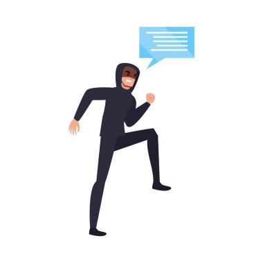 hacker adam karakter konuşma balonu